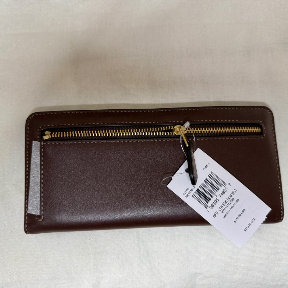 COACH Large Kisslock Frame Bag, Wallet, Bag Chain NEW W/TAGS Dark Brown CBR51 - Picture 7 of 15